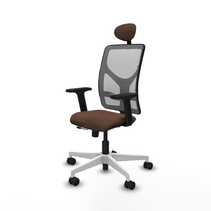 PIQUERAS Y CRESPO Silla de oficina Motilla con mecanismo Sincro/Traslack, Tela Marrón y Malla Gris PIQUERAS Y CRESPO Silla de oficina Motilla con mecanismo Sincro/Traslack, Tela Marrón y Malla Gris
