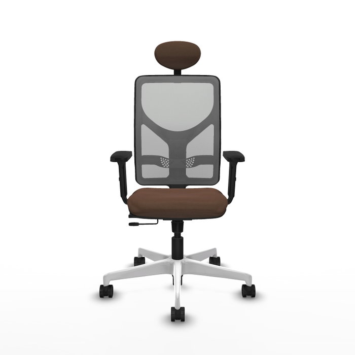 PIQUERAS Y CRESPO Silla de oficina Motilla con mecanismo Sincro/Traslack, Tela Marrón y Malla Gris PIQUERAS Y CRESPO Silla de oficina Motilla con mecanismo Sincro/Traslack, Tela Marrón y Malla Gris
