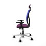 PIQUERAS Y CRESPO Silla de oficina Motilla con mecanismo Sincro/Traslack, Morado y Azul