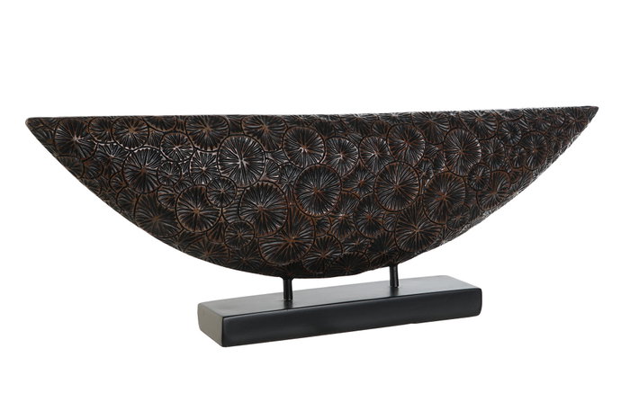 DKD Home Decor Decoración de Resina Centro de Mesa Marrón y Negro DKD Home Decor Decoración de Resina Centro de Mesa Marrón y Negro