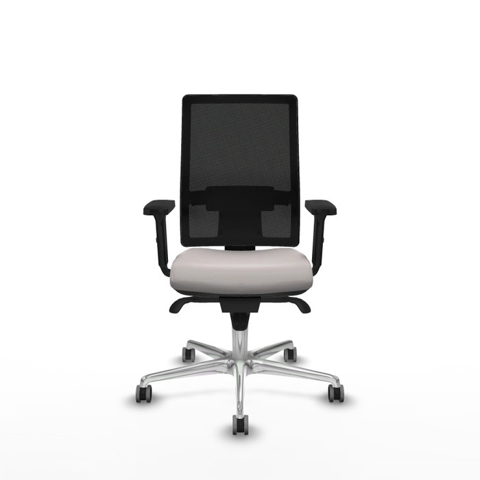 PIQUERAS Y CRESPO Silla de oficina Horna con mecanismo Sincro, Blanco y Negro