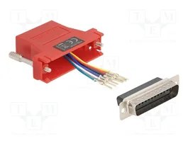 DeLOCK 67094 Adaptador D-Sub 25 Pin Macho a RJ12 Hembra Rojo