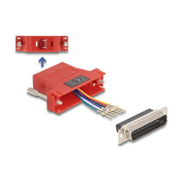 DeLOCK 67094 Kit de montaje D-Sub 25 pin a RJ12 rojo