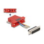 DeLOCK 67094 Kit de montaje D-Sub 25 pin a RJ12 rojo