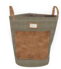DKD Home Decor Bolsa de Algodón Canvas 40x40x60 para Restos Verdes
