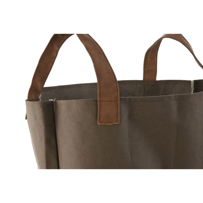 DKD Home Decor Bolsa de Algodón Canvas 40x40x60 para Restos Verdes