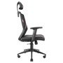 Mars Gaming Silla Gaming Ergonómica MGC-ERGO - Malla Transpirable, Ajuste Lumbar/Cervical/Reposabrazos, 150kg, Negro