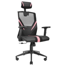 Mars Gaming Silla Gaming Ergonómica MGC-ERGO - Malla Transpirable, Ajuste Lumbar/Cervical/Reposabrazos, 150kg, Negro