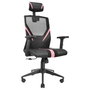 Mars Gaming Silla Gaming Ergonómica MGC-ERGO - Malla Transpirable, Ajuste Lumbar/Cervical/Reposabrazos, 150kg, Negro