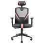 Mars Gaming Silla Gaming Ergonómica MGC-ERGO - Malla Transpirable, Ajuste Lumbar/Cervical/Reposabrazos, 150kg, Negro