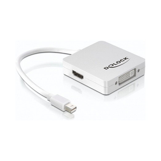 DELOCK Adaptador Mini DisplayPort 1.1 Macho > DisplayPort / DVI / HDMI Hembra 61768 Blanco DELOCK Adaptador Mini DisplayPort 1.1 Macho > DisplayPort / DVI / HDMI Hembra 61768 Blanco