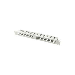 LogiLink Panel de cables 19 pulgadas 1HE con cubierta gris