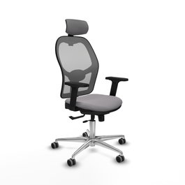 PIQUERAS Y CRESPO Silla de oficina Jorquera Gris con Mecanismo Sincro/Traslack
