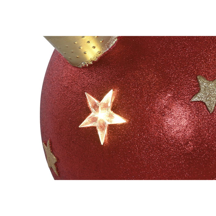DKD Home Decor Base Árbol LED Magnesia Rojo y Dorado 40,5x40,5x40 DKD Home Decor Base Árbol LED Magnesia Rojo y Dorado 40,5x40,5x40
