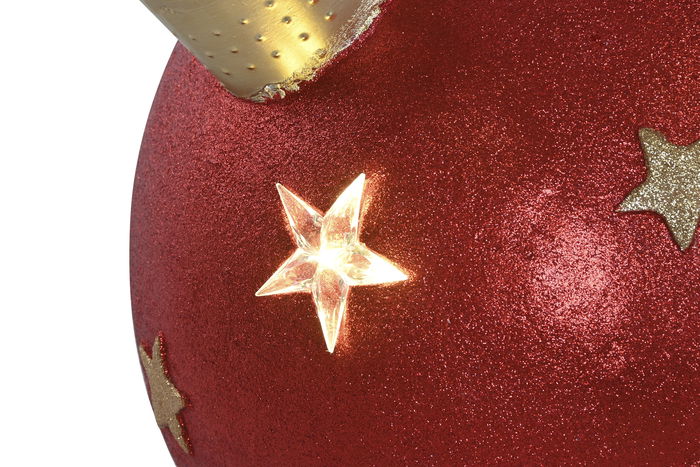 DKD Home Decor Base para Árbol de Navidad Tradicional Rojo y Dorado 40.5 x 40 x 40.5 cm