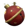 DKD Home Decor Base de Árbol de Navidad Tradicional con Luces LED, 40.5 x 40 x 40.5 cm, en Color Rojo y Dorado