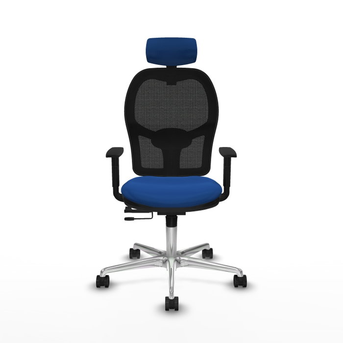 PIQUERAS Y CRESPO Silla de oficina Jorquera con mecanismo Sincro/Traslack Azul y Negro PIQUERAS Y CRESPO Silla de oficina Jorquera con mecanismo Sincro/Traslack Azul y Negro
