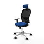 PIQUERAS Y CRESPO Silla de oficina Jorquera con mecanismo Sincro/Traslack Azul y Negro