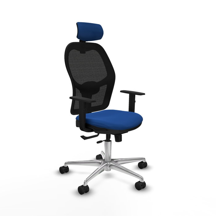 PIQUERAS Y CRESPO Silla de oficina Jorquera con mecanismo Sincro/Traslack Azul y Negro PIQUERAS Y CRESPO Silla de oficina Jorquera con mecanismo Sincro/Traslack Azul y Negro