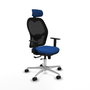 PIQUERAS Y CRESPO Silla de oficina Jorquera con mecanismo Sincro/Traslack Azul y Negro