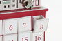 DKD Home Decor Calendario Adviento Navidad Tradicional Blanco Rojo Pueblo 8.5 x 38 x 32 cm