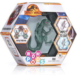 Wow Stuff 5055394022584 Figura LED Jurassic Dominion, Pod coleccionable con iluminación UV y pegatinas, conectable, sensor IR