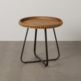 Ixia Mesita Natural Metal-Madera 62 x 62 x 61,50 cm