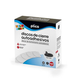Plico Discos De Cierre Textil Autoadhesivo Ø20 mm Negro Caja 400 Unidades