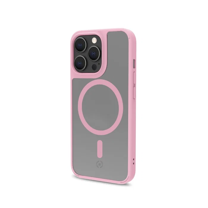 Celly Magmatt Funda para iPhone 14 Pro, Rosa, Transparente Celly Magmatt Funda para iPhone 14 Pro, Rosa, Transparente