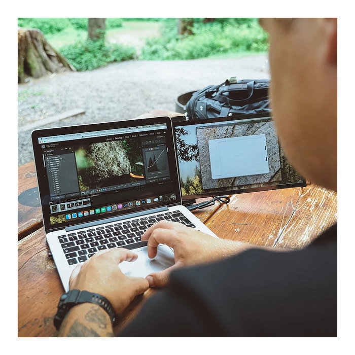 Mobile Pixels Duex Plus DS 13.3" Monitor portátil Full HD, Pantalla LCD 33.8 cm (1920 x 1080), 300 cd/m2, USB-C, Negro - Duex Plus DS