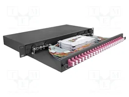 DeLOCK Caja de empalme de fibra óptica 19″ 24 x LC Duplex OM4 1U