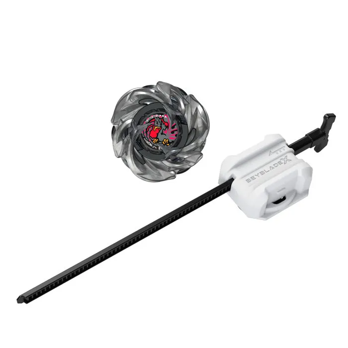 Beyblade Beyblade X Starter Pack Rudder Phoenix 4-70LF UX, peonza de ataque Takara Tomy con lanzador, peonzas de competicion, a partir de 8 años, HASG2739ES0