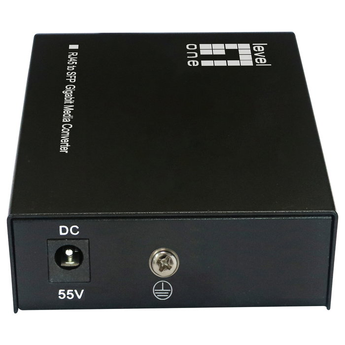 LevelOne GVT-2015 Conversor Ethernet 10/100/1000Base-T RJ45 a Puerto SFP con Alimentación PoE+ de 60W para Red Gigabit