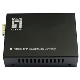 Level One GVT-2015 Convertidor de medios RJ45 a SFP Gigabit con PoE 60W