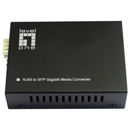 LevelOne GVT-2015 Conversor Ethernet 10/100/1000Base-T RJ45 a Puerto SFP con Alimentación PoE+ de 60W para Red Gigabit