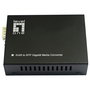 LevelOne GVT-2015 Conversor Ethernet 10/100/1000Base-T RJ45 a Puerto SFP con Alimentación PoE+ de 60W para Red Gigabit