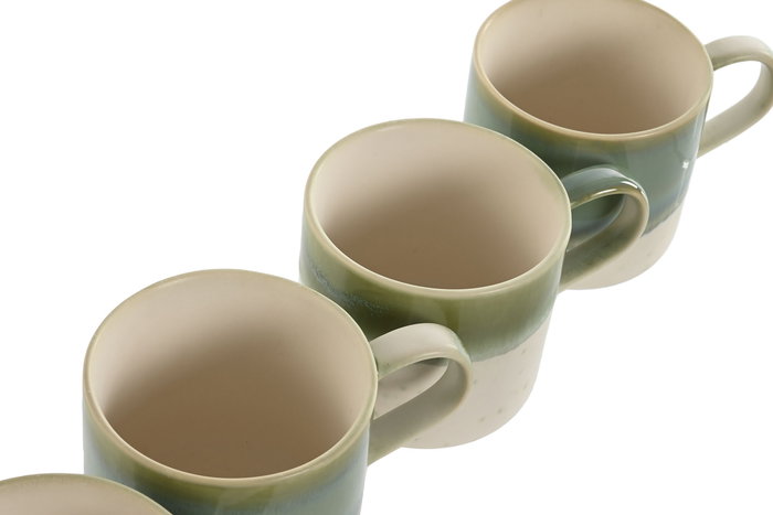 DKD Home Decor Taza Porcelana Verde Blanco 8.7 x 8.5 x 12.4 cm (6 Unidades) Jade Oriental Hecho a Mano DKD Home Decor Taza Porcelana Verde Blanco 8.7 x 8.5 x 12.4 cm (6 Unidades) Jade Oriental Hecho a Mano