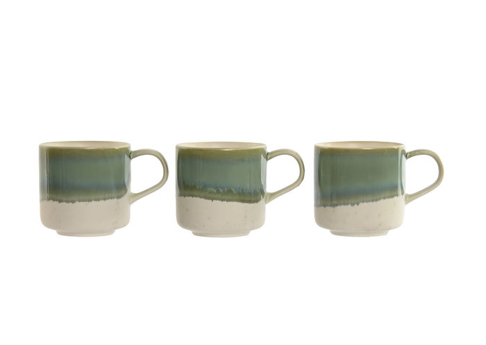 DKD Home Decor Taza Porcelana Verde Blanco 8.7 x 8.5 x 12.4 cm (6 Unidades) Jade Oriental Hecho a Mano DKD Home Decor Taza Porcelana Verde Blanco 8.7 x 8.5 x 12.4 cm (6 Unidades) Jade Oriental Hecho a Mano