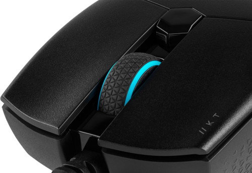 Corsair CH-930C011-EU Ratón Óptico USB Tipo A Mano Derecha Negro 12400 DPI Iluminación Azul