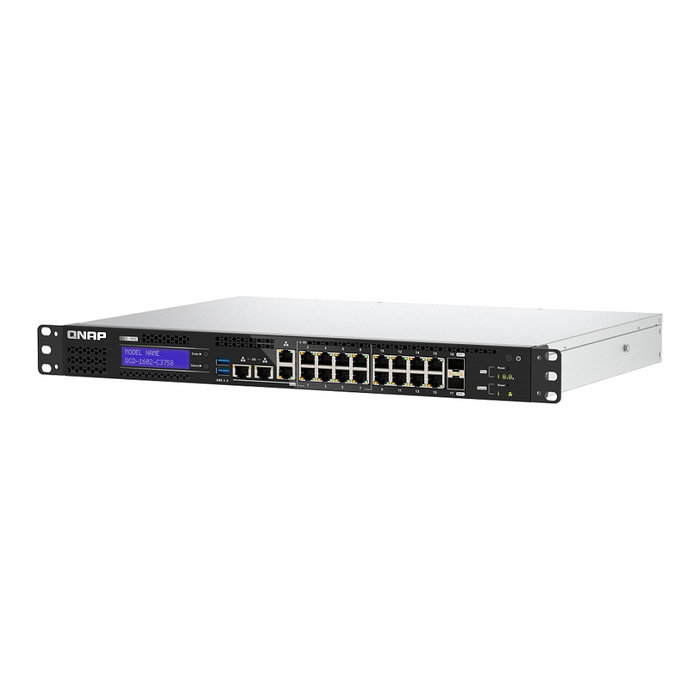 QNAP QGD-1602-C3758-16G Switch Gestionado L2 Smart Edge - 2 x 10G SFP+ + 8 x 2.5GBase-T + 8 x Gigabit - Rack - Intel Atom C3758 16GB QNAP QGD-1602-C3758-16G Switch Gestionado L2 Smart Edge - 2 x 10G SFP+ + 8 x 2.5GBase-T + 8 x Gigabit - Rack - Intel Atom C3758 16GB