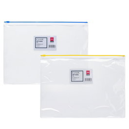 Deli Bolsa con zip PVC con portatarjetas 180micras A4