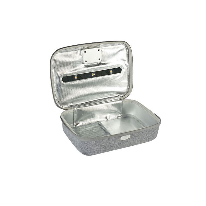 Perfect Beauty Bolso Esterilizador Gris UVC LED 002. Elimina el 99.99% de bacterias en 10 minutos. Portátil y eficiente. Perfect Beauty Bolso Esterilizador Gris UVC LED 002. Elimina el 99.99% de bacterias en 10 minutos. Portátil y eficiente.
