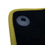 OCC Design Alfombra a Medida Mitsubishi ASX (2010-2016) 5PZ Ribete Amarillo