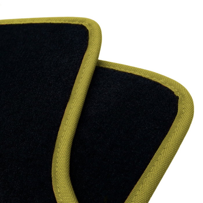 OCC Design Alfombra a Medida Mitsubishi ASX (2010-2016) 5PZ Ribete Amarillo