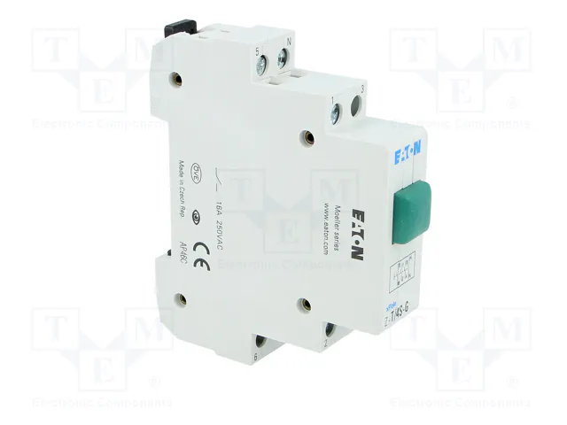 EATON ELECTRIC Interruptor de botón 230VAC 16A Verde EATON ELECTRIC Interruptor de botón 230VAC 16A Verde