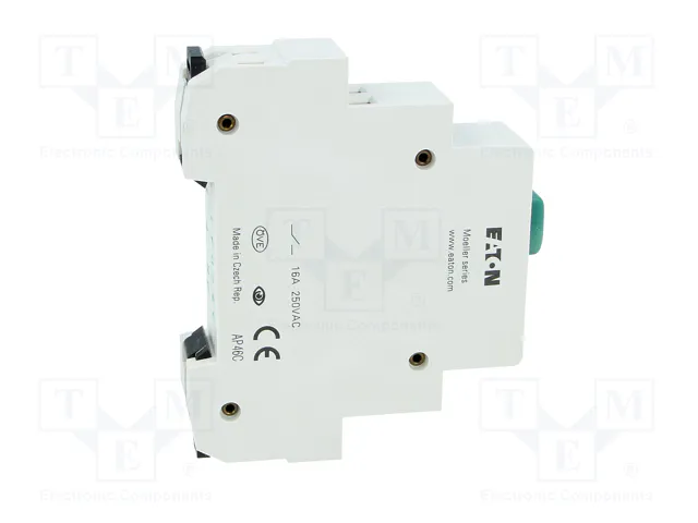 EATON ELECTRIC Interruptor de botón 230VAC 16A Verde EATON ELECTRIC Interruptor de botón 230VAC 16A Verde