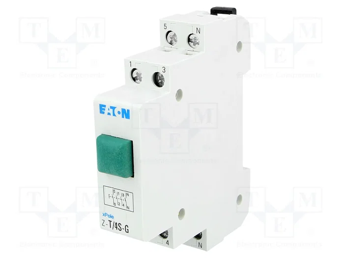 EATON ELECTRIC Interruptor de botón 230VAC 16A Verde EATON ELECTRIC Interruptor de botón 230VAC 16A Verde
