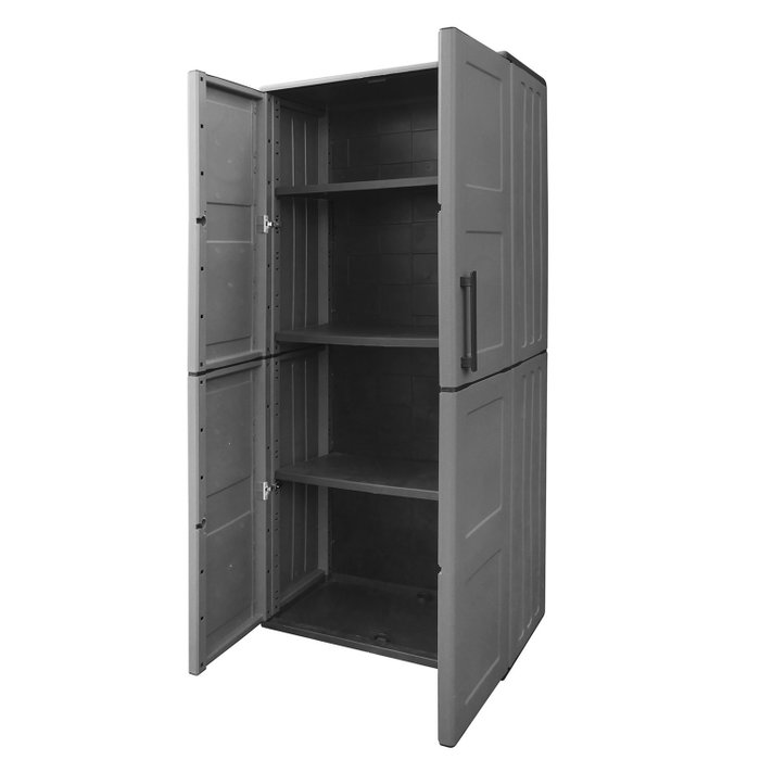 ART PLAST Armario de Resina Alto 68 x 37 x 163 cm Gris Oscuro