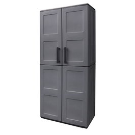 ART PLAST Armario Resina Alto 68x37x163 cm Gris Oscuro