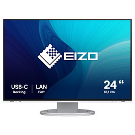 Eizo EV2495-WT Monitor 24.1" IPS (61cm) WUXGA 1920x1200 16:10, USB-C 70W, HDMI, DisplayPort, Altavoces, Hub USB, Conmutador KVM, Blanco
